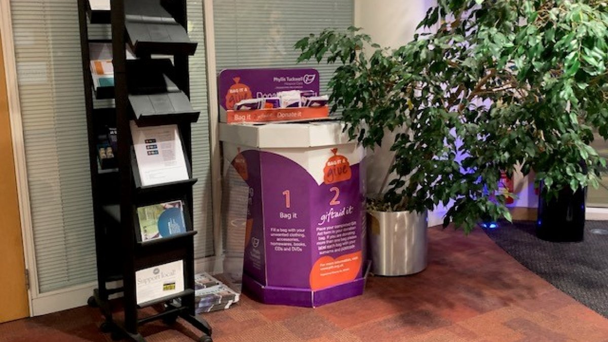 Phyllis Tuckwell donation bins now on University of Surrey campus